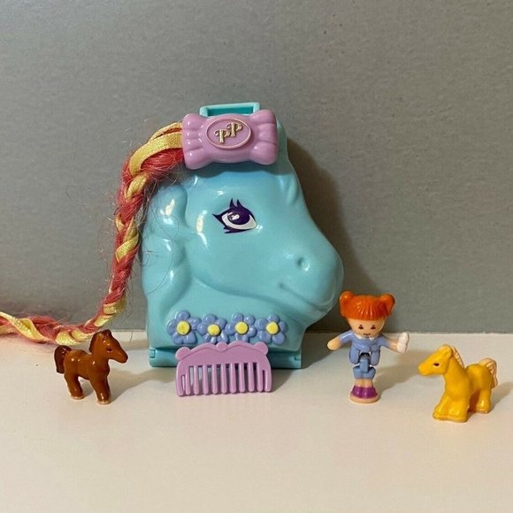 Vintage Polly Pocket Bluebird 1995 Pony Sisters Playset - Picture 1 of 9